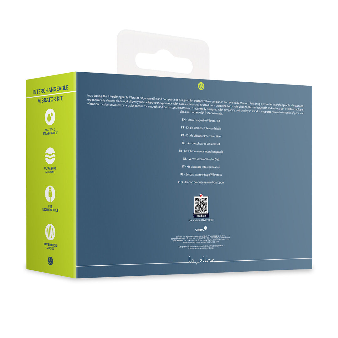 Vervangbare Vibrator Kit - Blauw/Grijs