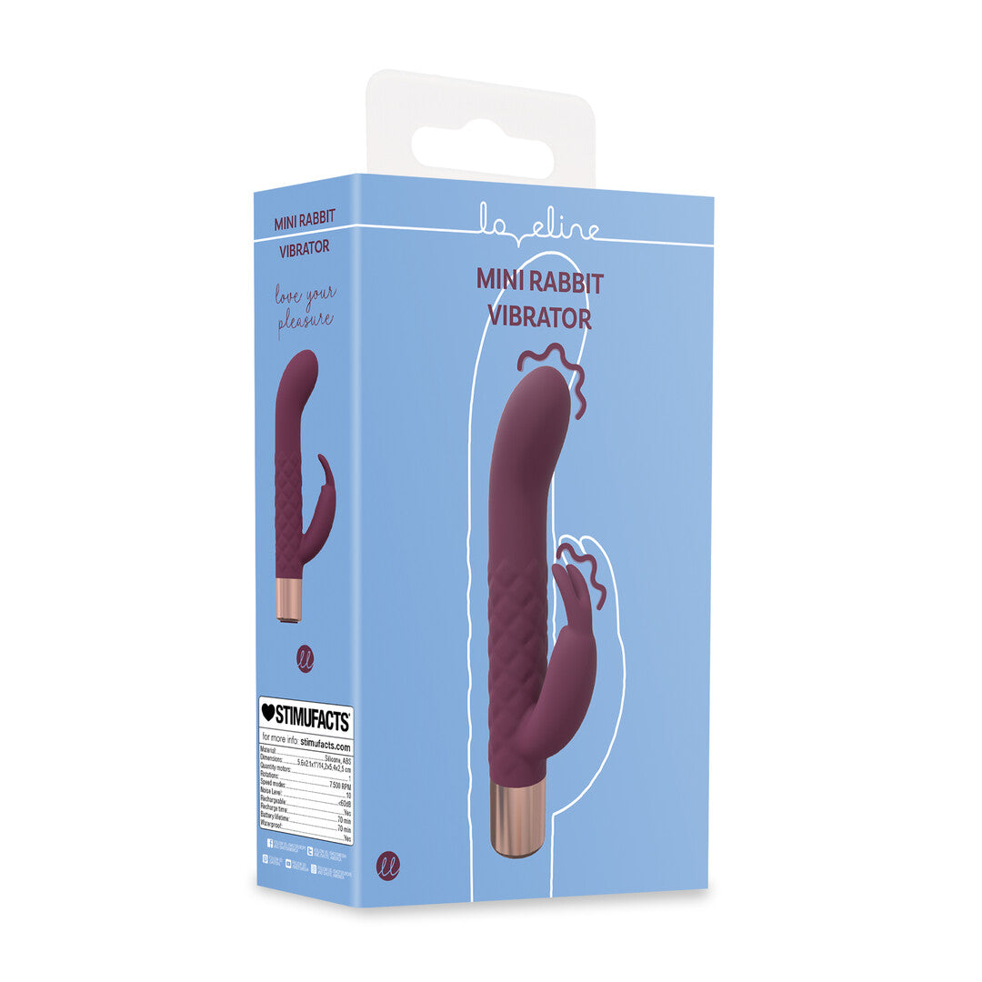 Mini Konijnen Vibrator - Bordeauxtint