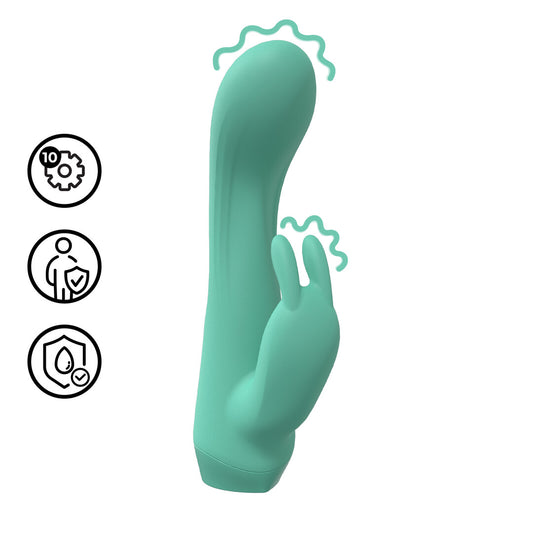 Mini Dual Rabbit Vibrator - Groen