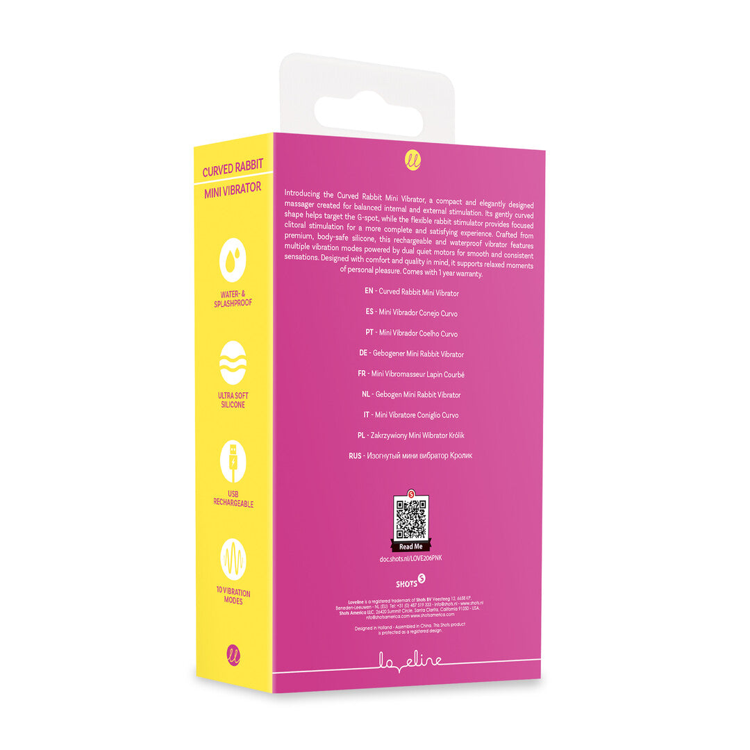 Mini Gebogen Konijnen Vibrator - Roze