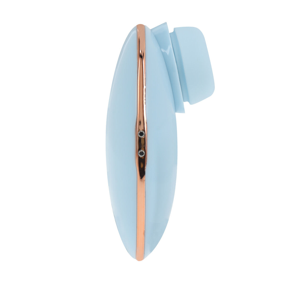 Dreamsicle - Compact AirTap Vibrator met Twee Hoofdaccessoires - Blauw