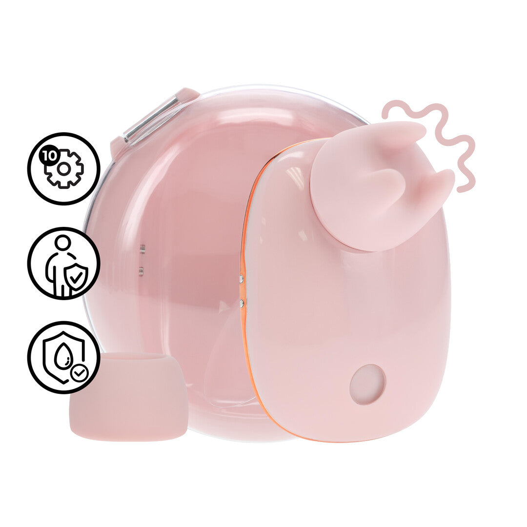 Dreamsicle - Compact AirTap Vibrator met Twee Hoofdaccessoires - Roze