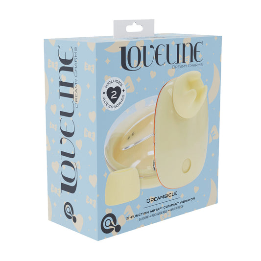 Dreamsicle - Compact AirTap Vibrator met Twee Hoofdaccessoires - Geel
