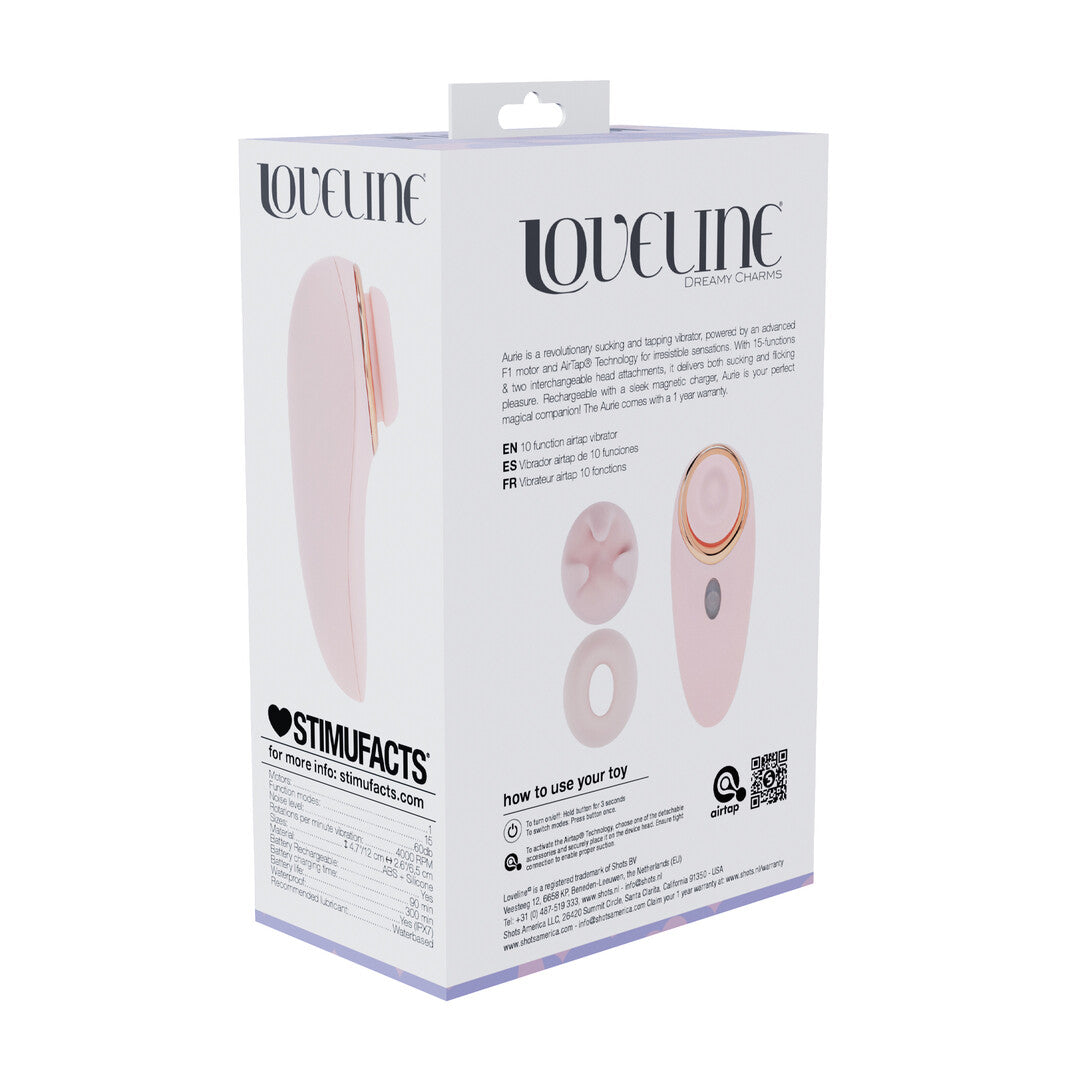 Aurie - AirTap Vibrator met Twee Hoofdaccessoires - Roze