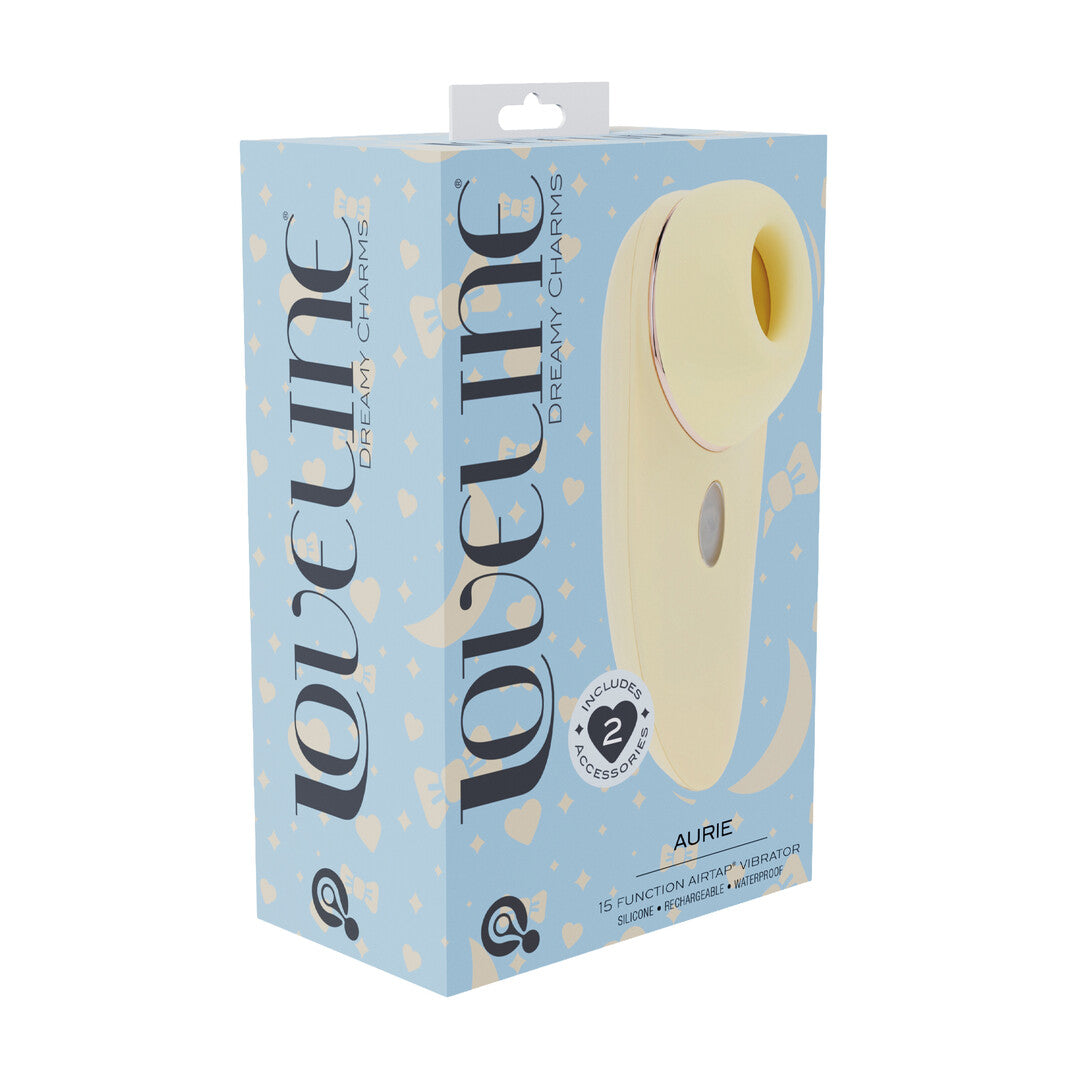 Aurie - AirTap Vibrator met Twee Hoofdaccessoires - Geel