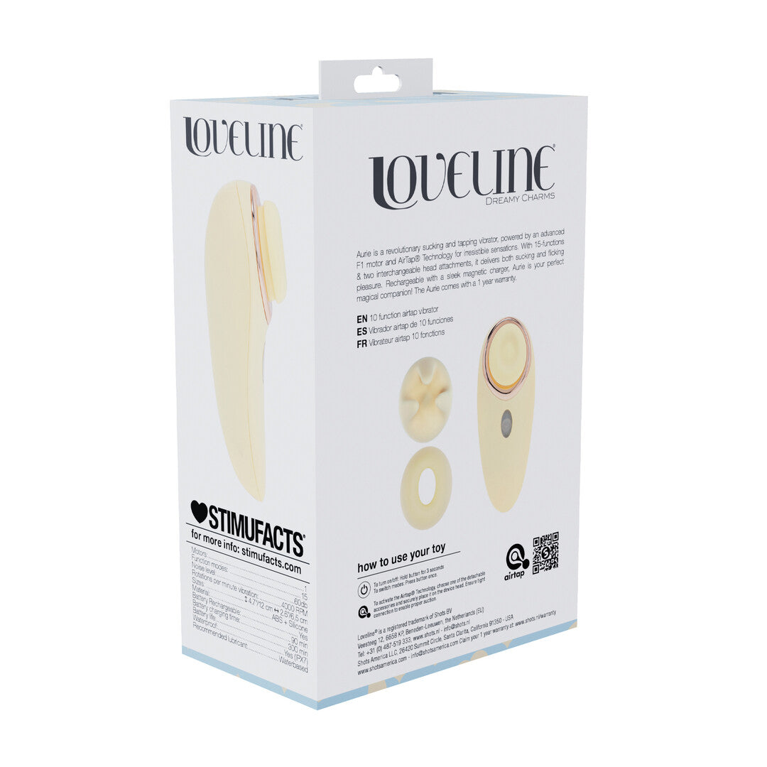 Aurie - AirTap Vibrator met Twee Hoofdaccessoires - Geel