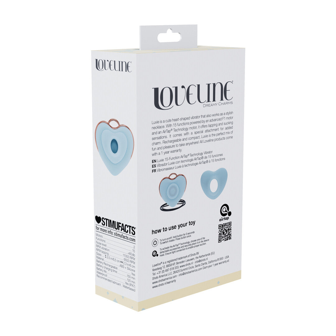 Luvie - Hartvormige AirTap Vibrator - Blauw