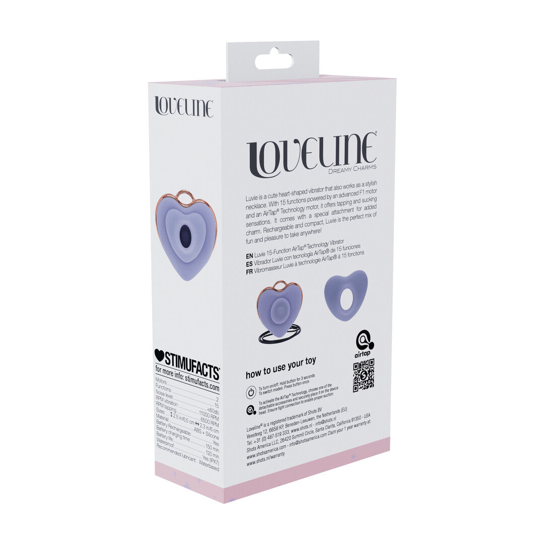Luvie - Hartvormige AirTap Vibrator - Lavendel