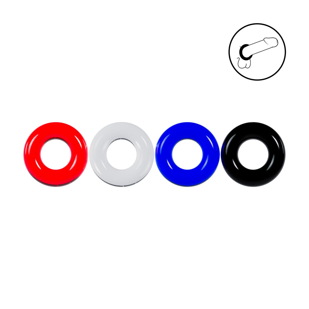 Cockring Set van 4 - Multicolor