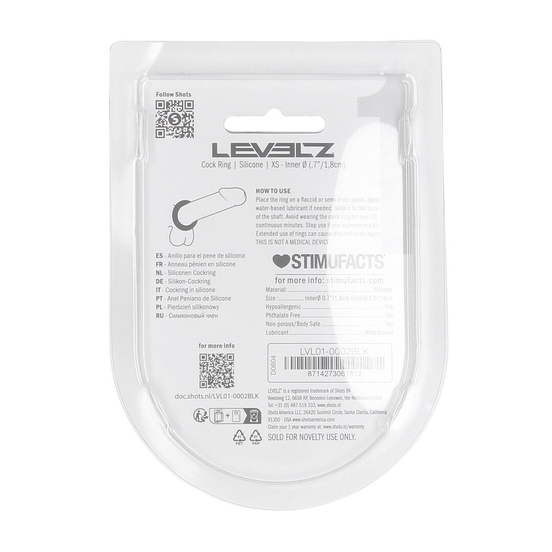 Massieve Siliconen Cockring - XS - Zwart