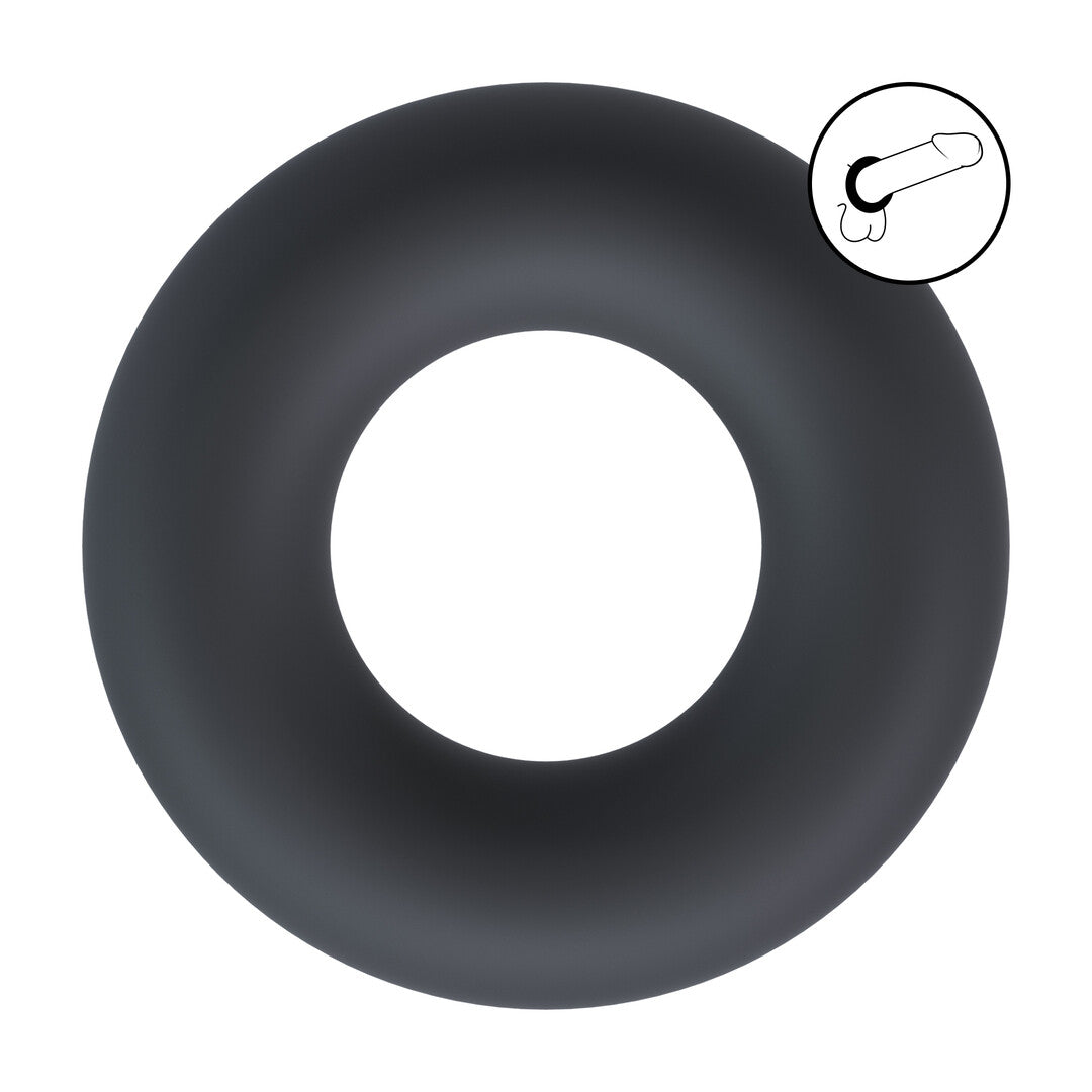 Vloeibare Siliconen Cockring - M - Zwart
