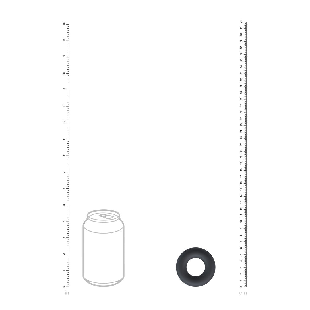 Vloeibare Siliconen Cockring - M - Zwart