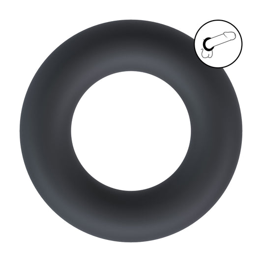 Vloeibare Silicoenen Cockring - L - Zwart