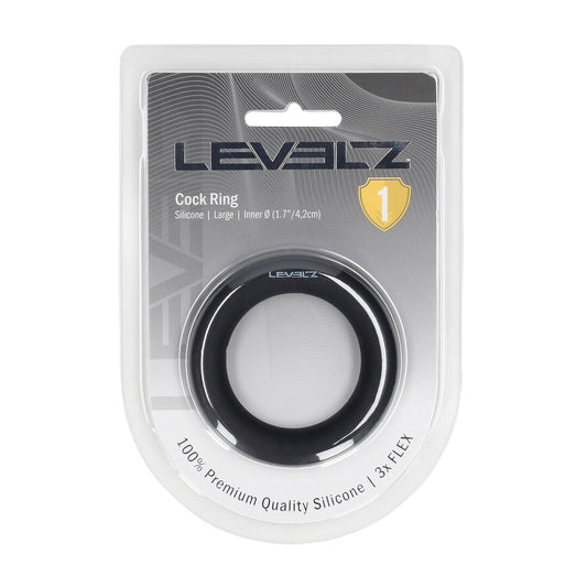 Vloeibare Silicoenen Cockring - L - Zwart