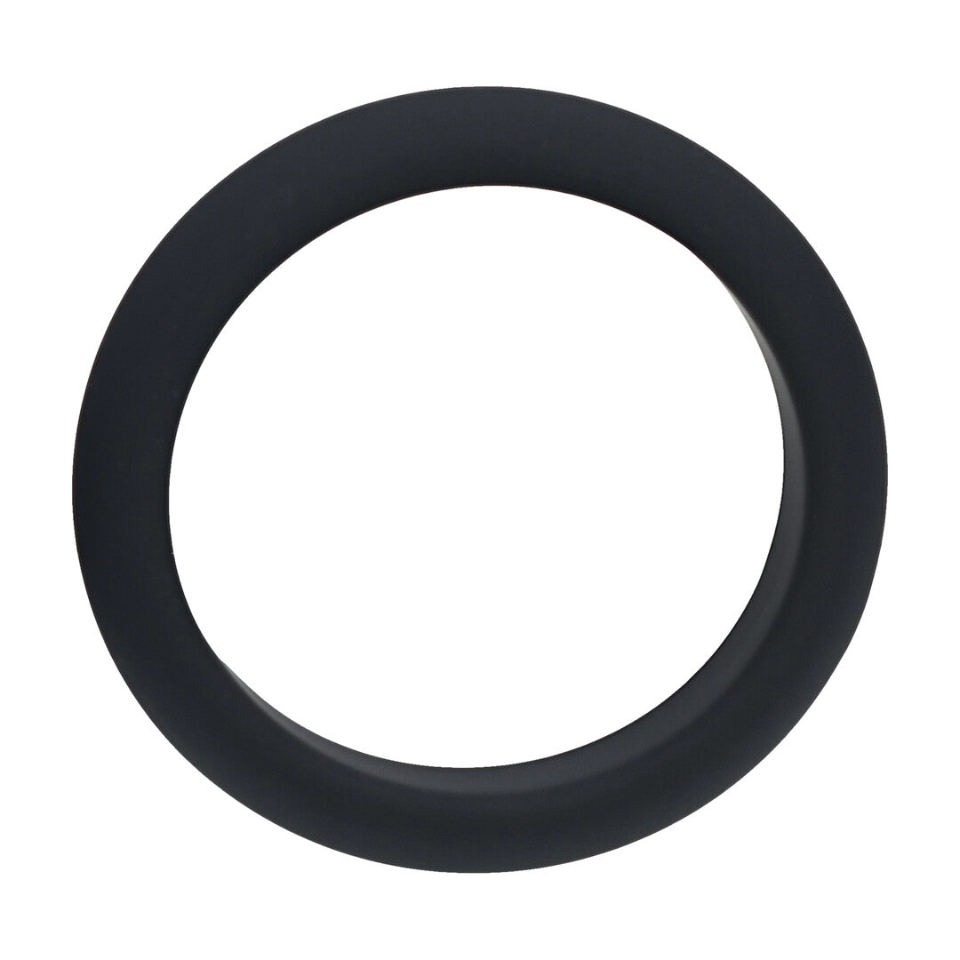 Wide O Silicone Cockring - L - 42mm - Zwart