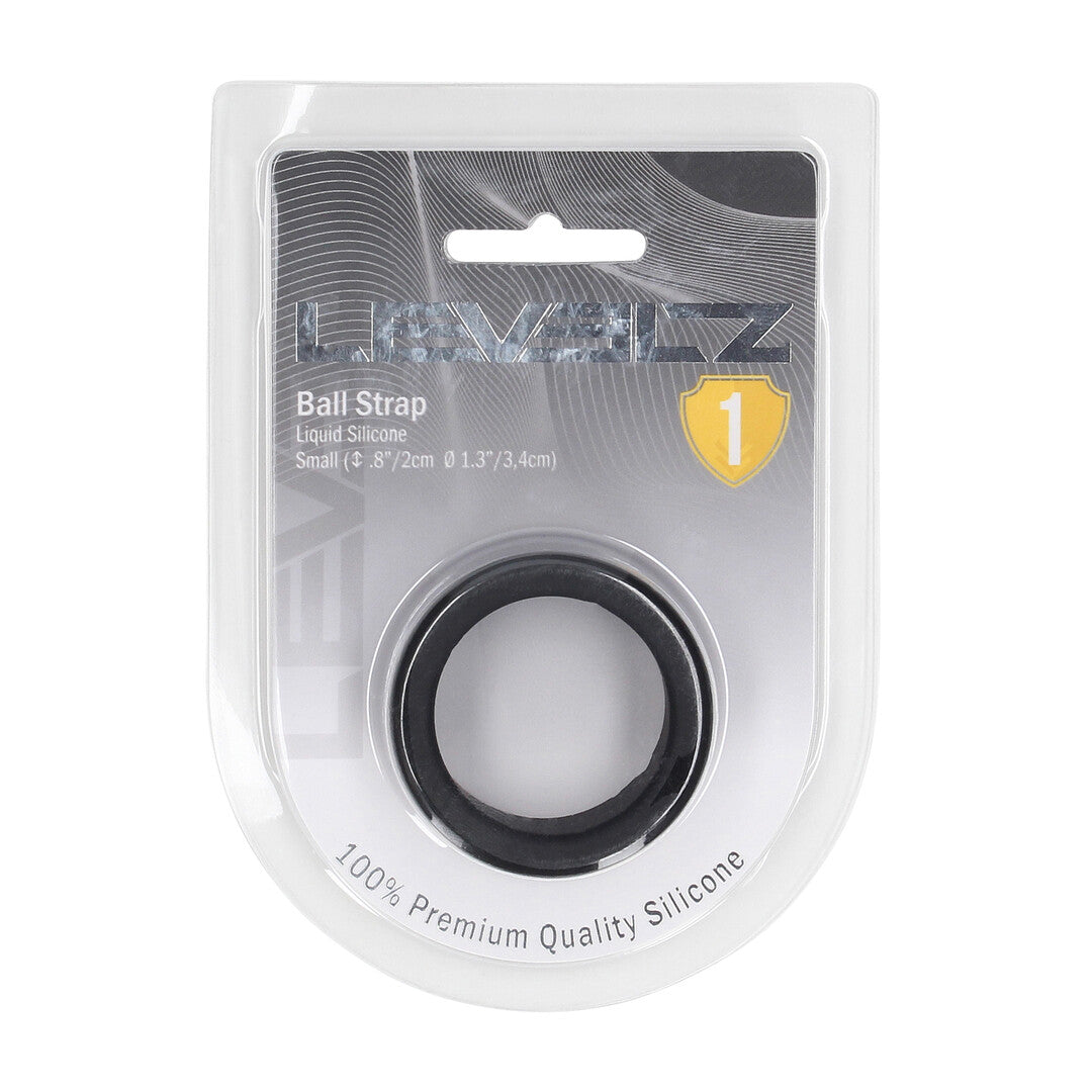 Vloeibare Silicoen Balriem - S - 34mm - Zwart