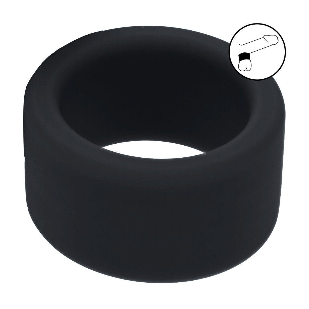 Vloeibare Silicoen Balriem - M - 34mm - Zwart