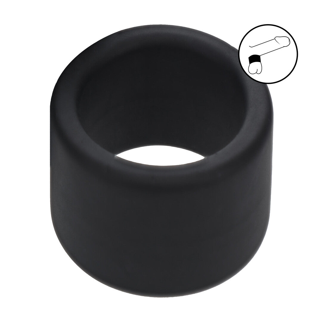 Vloeibare Siliconen Balriem - L - 34mm - Zwart