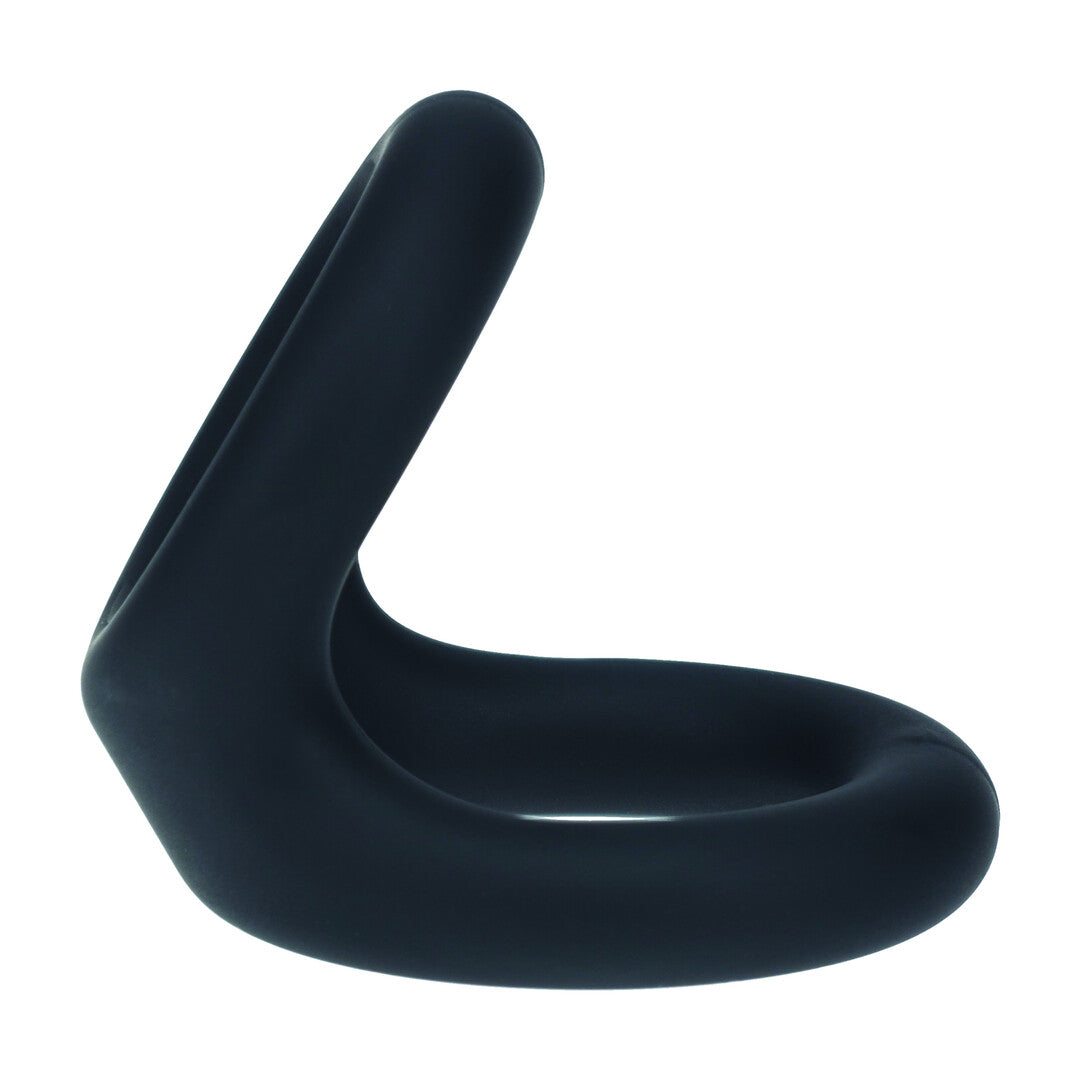Double O Siliconen Cockring - S - Zwart