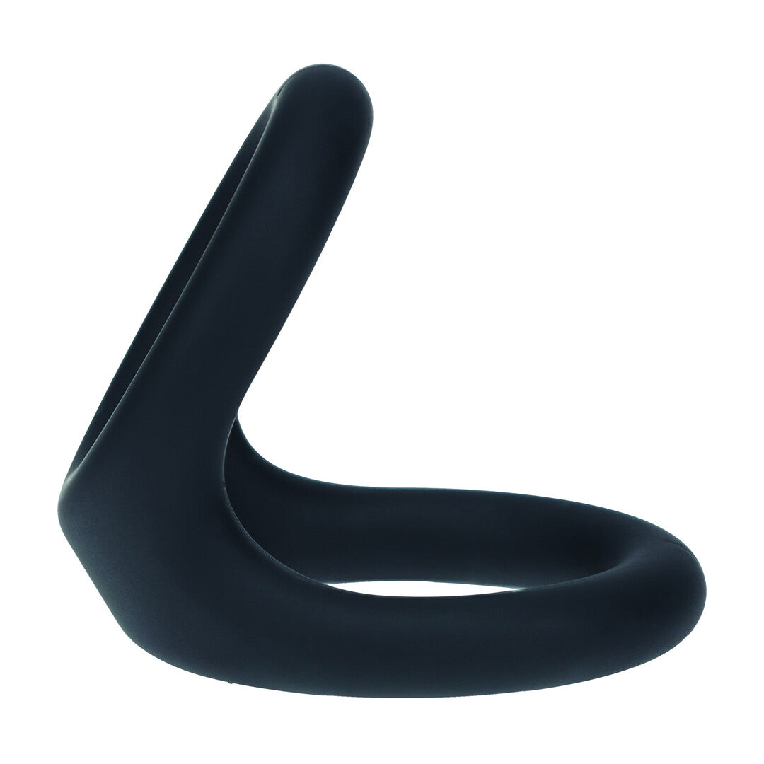 Double O Siliconen Cockring - L - Zwart