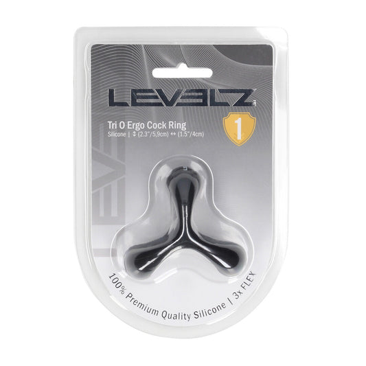 Tri O Ergo Siliconen Cockring - Zwart