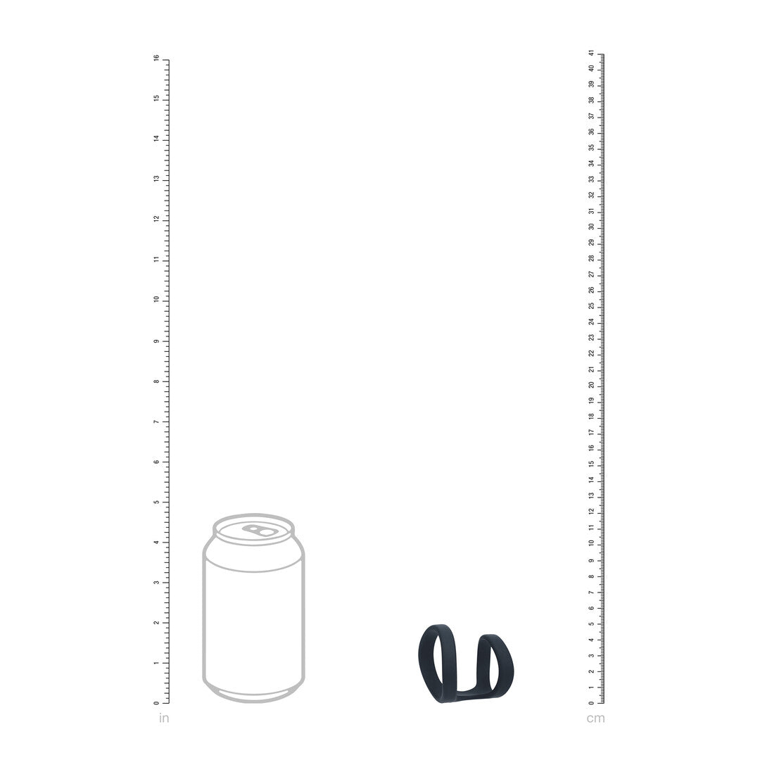 2 Loop Siliconen Cockring - Zwart
