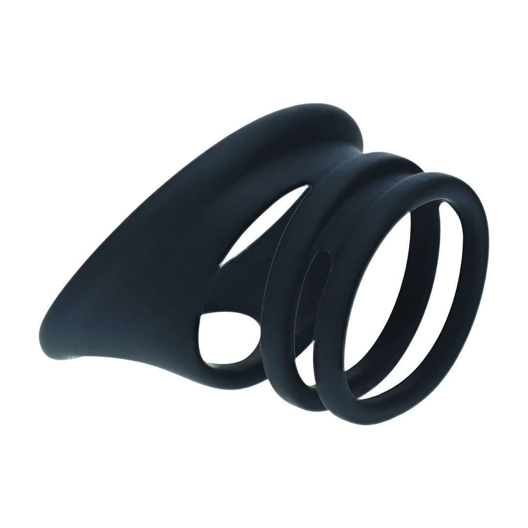 Siliconen Cock- en Ballenring Set van 4 - Zwart