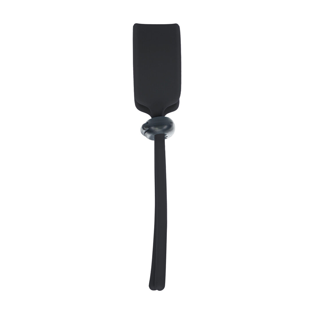 Brede Verstelbare Siliconen Lasso Cockring - 5mm - Zwart