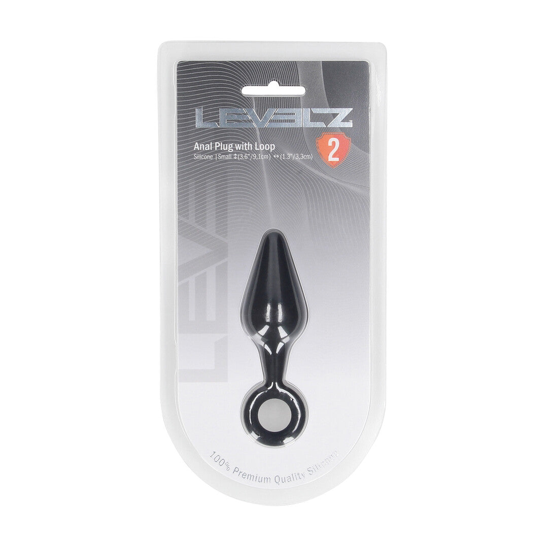 Siliconen Anale Plug met Luss - S - Zwart