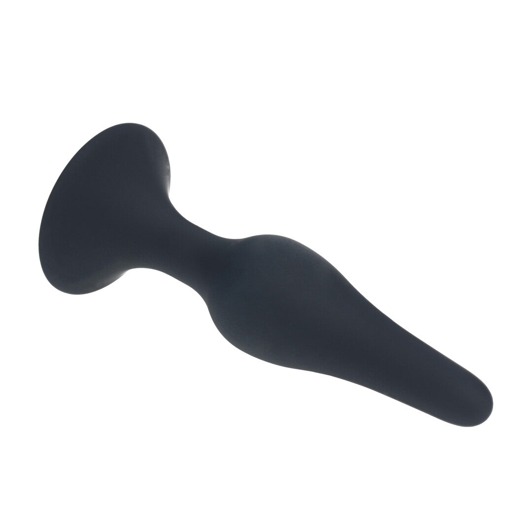 Slim Silicone Anale Plug - S - Zwart