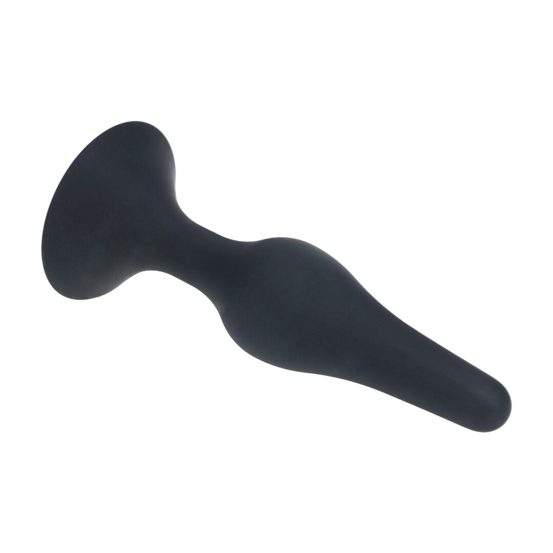Slanke Siliconen Anale Plug - M - Zwart