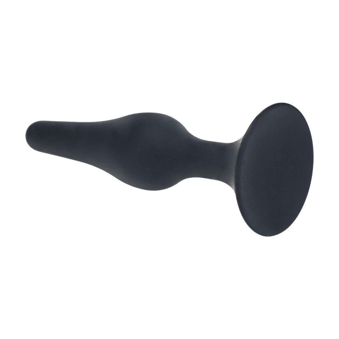 Slanke Siliconen Anale Plug - M - Zwart