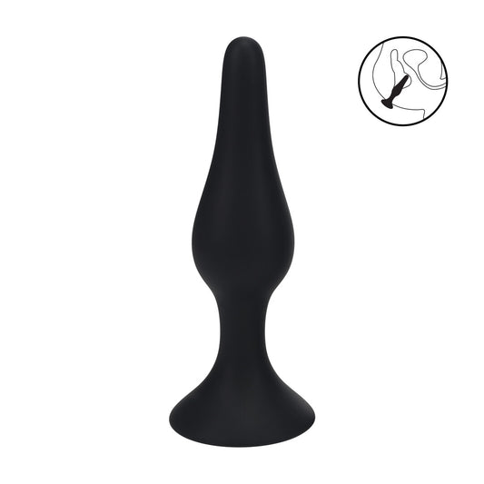 Slim Siliconen Anale Plug - XL - Zwart