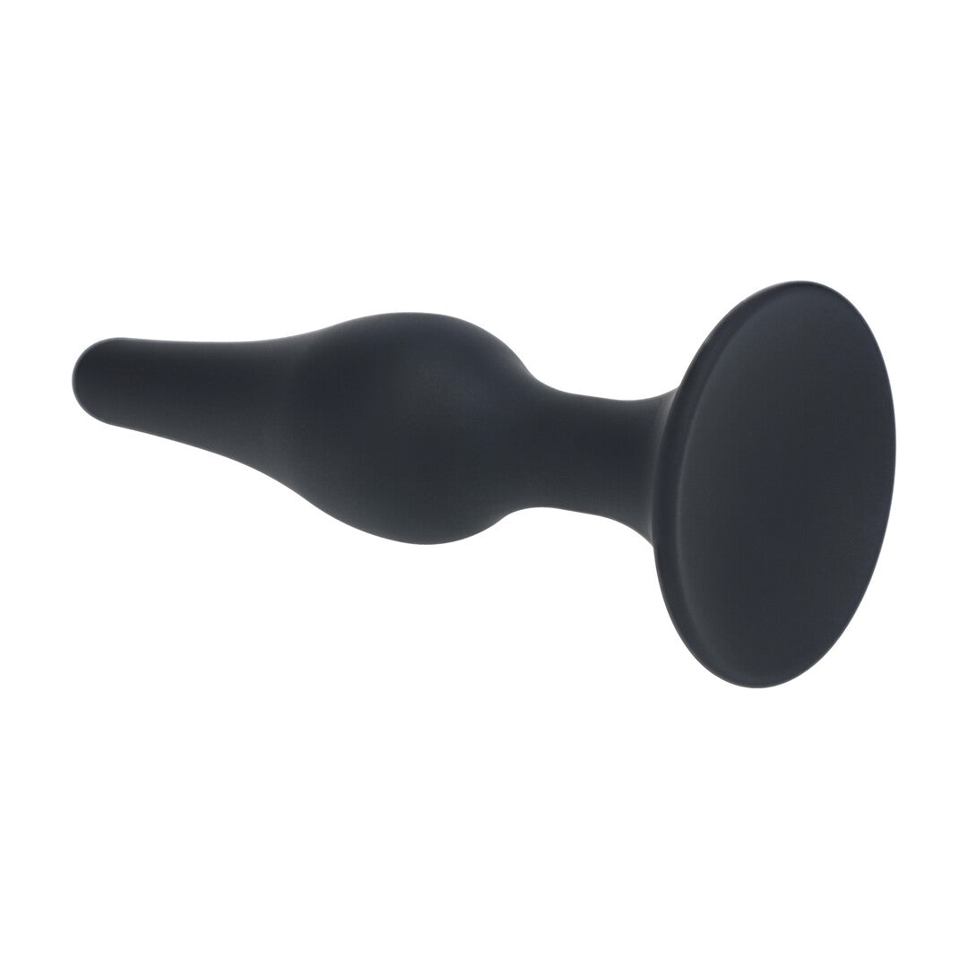 Slim Siliconen Anale Plug - XL - Zwart