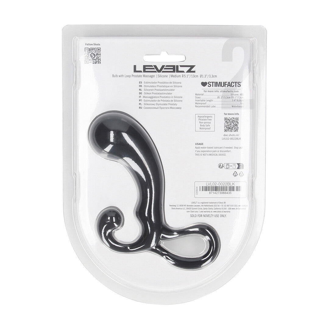 Lamp met Lussen Silicoon Prostaat Massager - M - Zwart