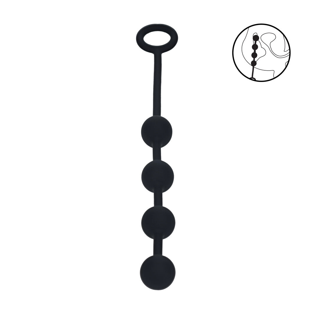 Ronde Siliconen Anale Ballen - S - 20mm - Zwart