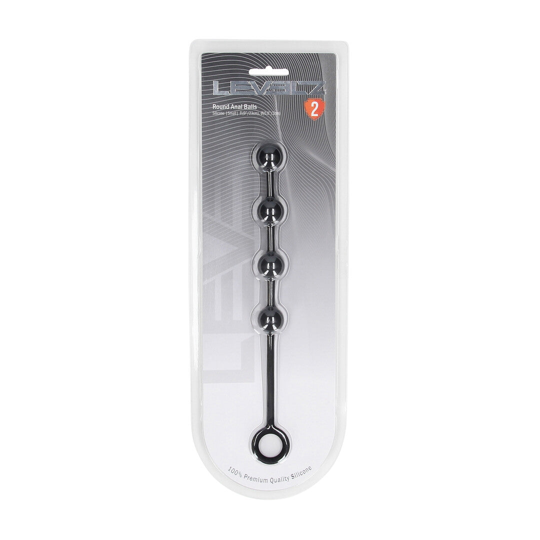 Ronde Siliconen Anale Ballen - S - 20mm - Zwart