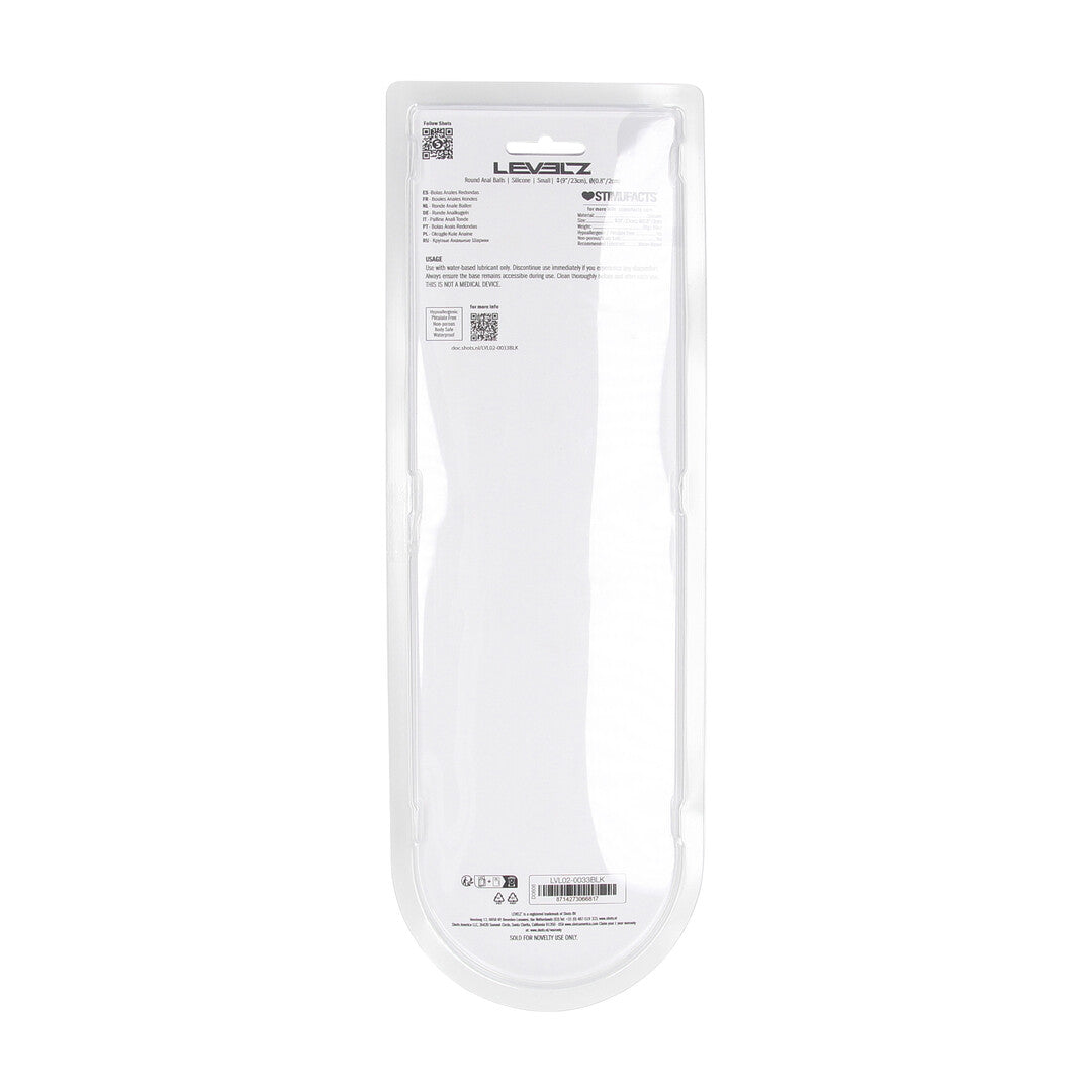 Ronde Siliconen Anale Ballen - S - 20mm - Zwart