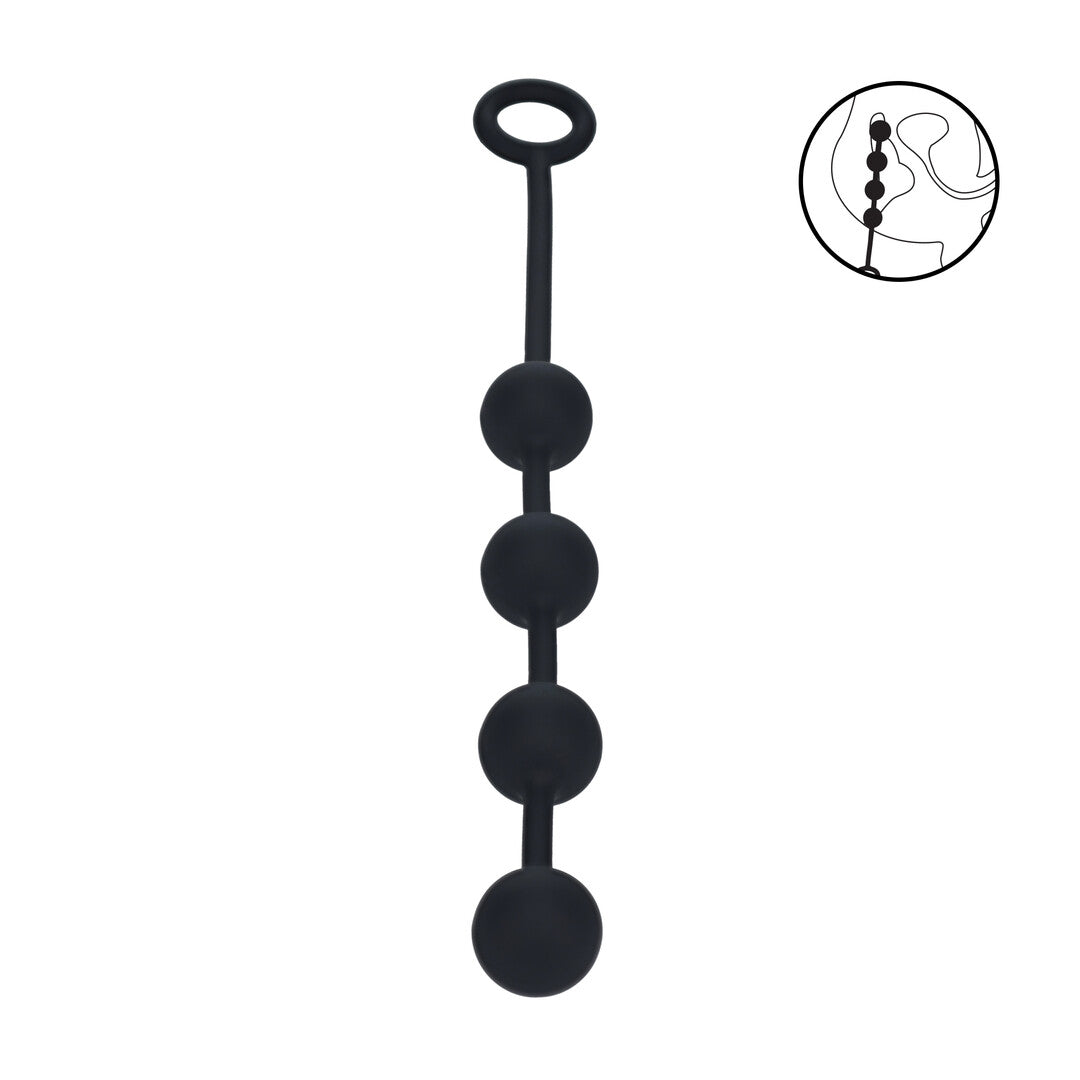 Ronde Siliconen Anale Ballen - M - 30mm - Zwart