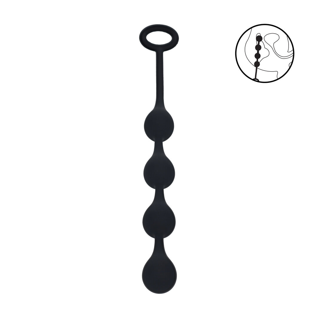 Waterdrop Siliconen Anale Ballen - S - 20mm - Zwart