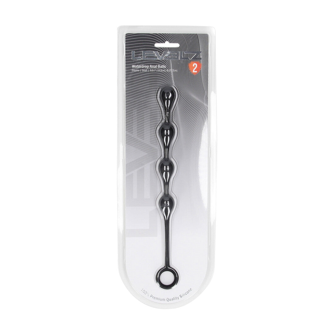 Waterdrop Siliconen Anale Ballen - S - 20mm - Zwart