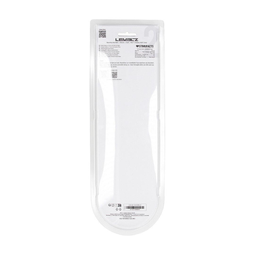 Waterdrop Siliconen Anale Ballen - S - 20mm - Zwart