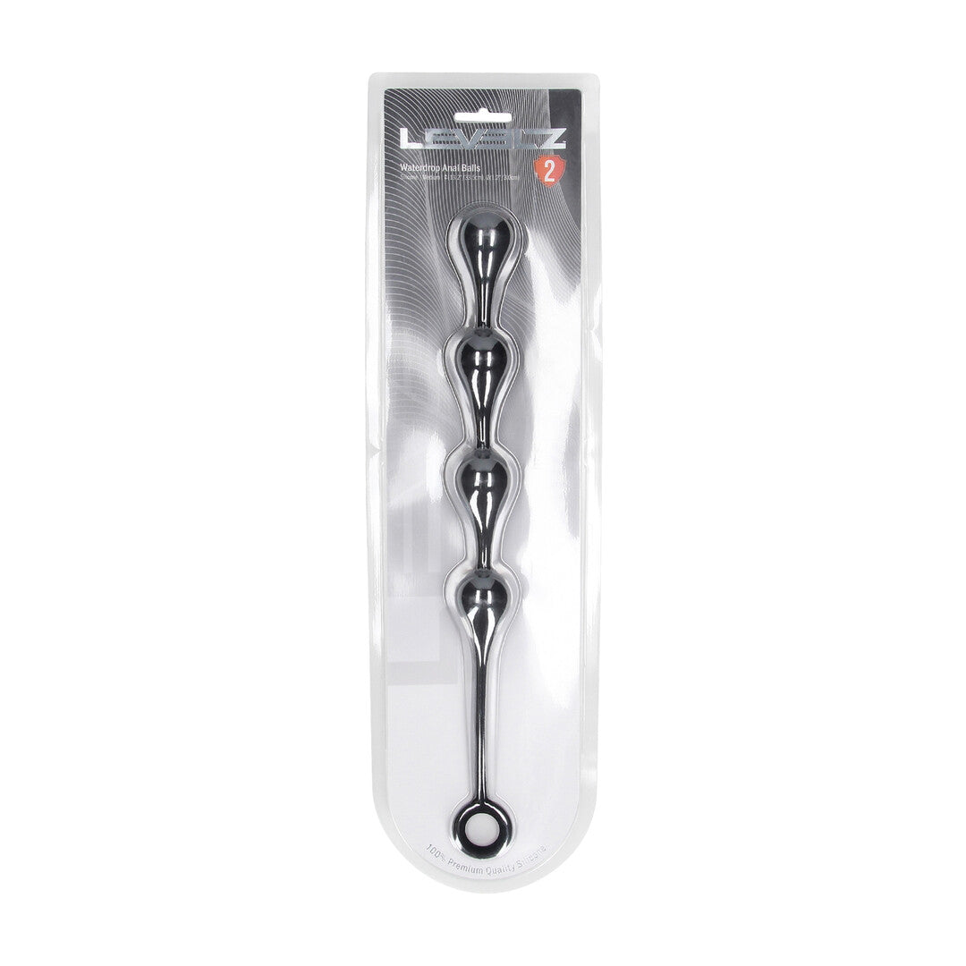 Waterdrop Siliconen Anale Ballen - M - 30mm - Zwart