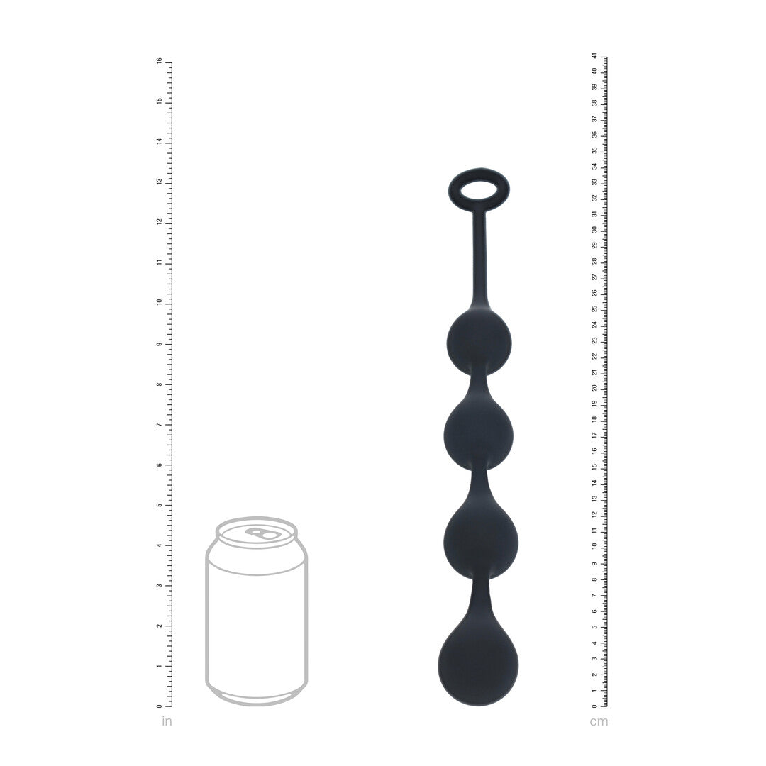 Waterdrop Siliconen Anale Ballen - M - 30mm - Zwart