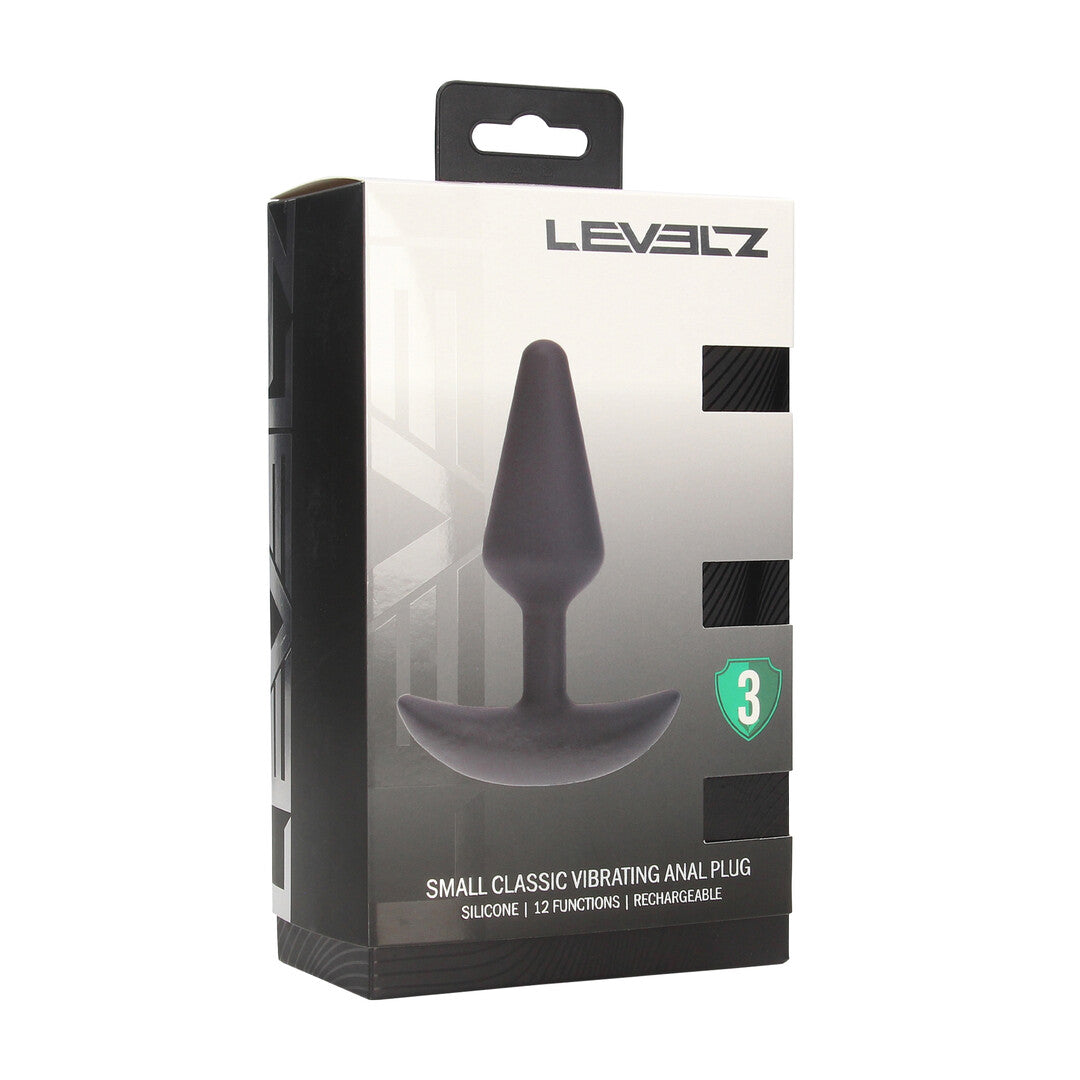 Classic Vibrerende Siliconen Anale Plug - S - Zwart