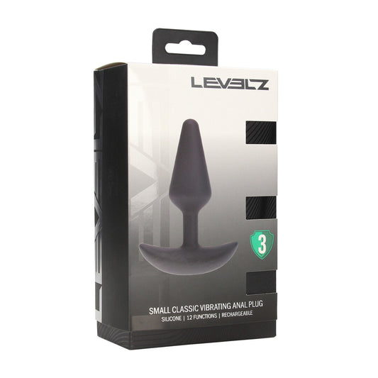 Classic Vibrerende Siliconen Anale Plug - S - Zwart