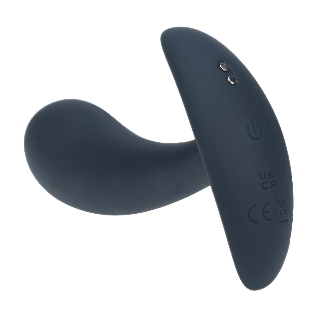 Vibrerende Siliconen Prostaat Stimulator Anale Plug - S - Zwart