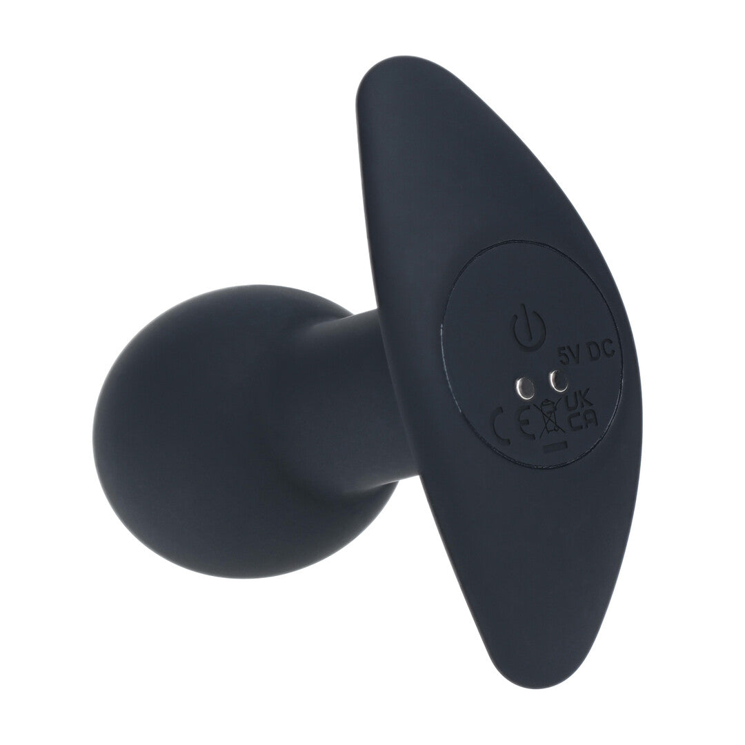 Enkele Gloeilamp Vibrerende Siliconen Anale Plug - Zwart