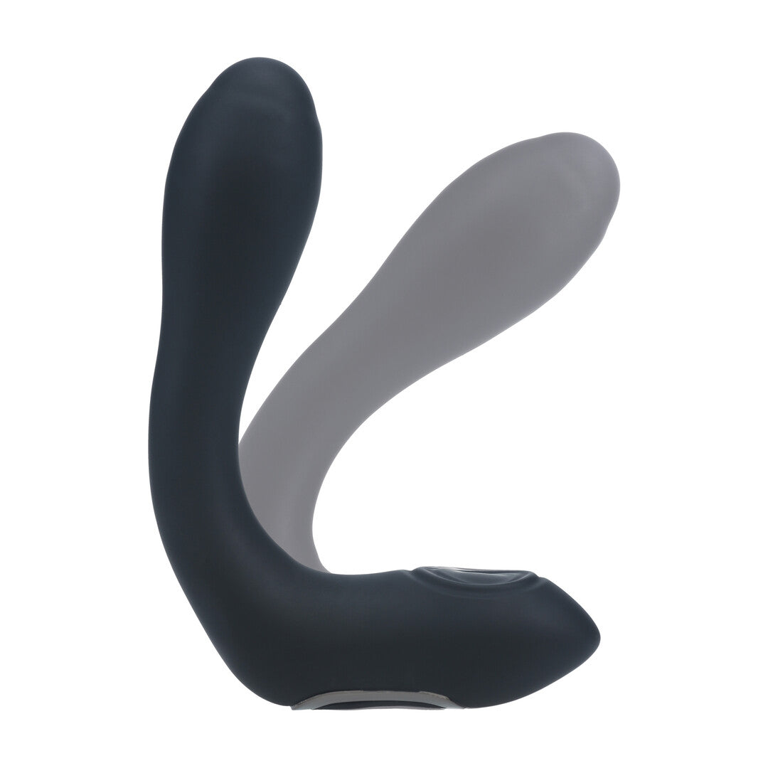 Vibrerende Verwarmende Buigbare Tapping Silicone Prostaat Stimulator - Zwart