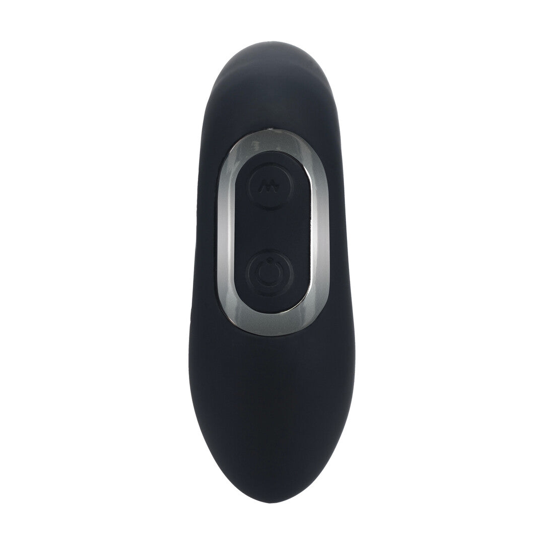 Vibrerende Verwarmende Buigbare Tapping Silicone Prostaat Stimulator - Zwart